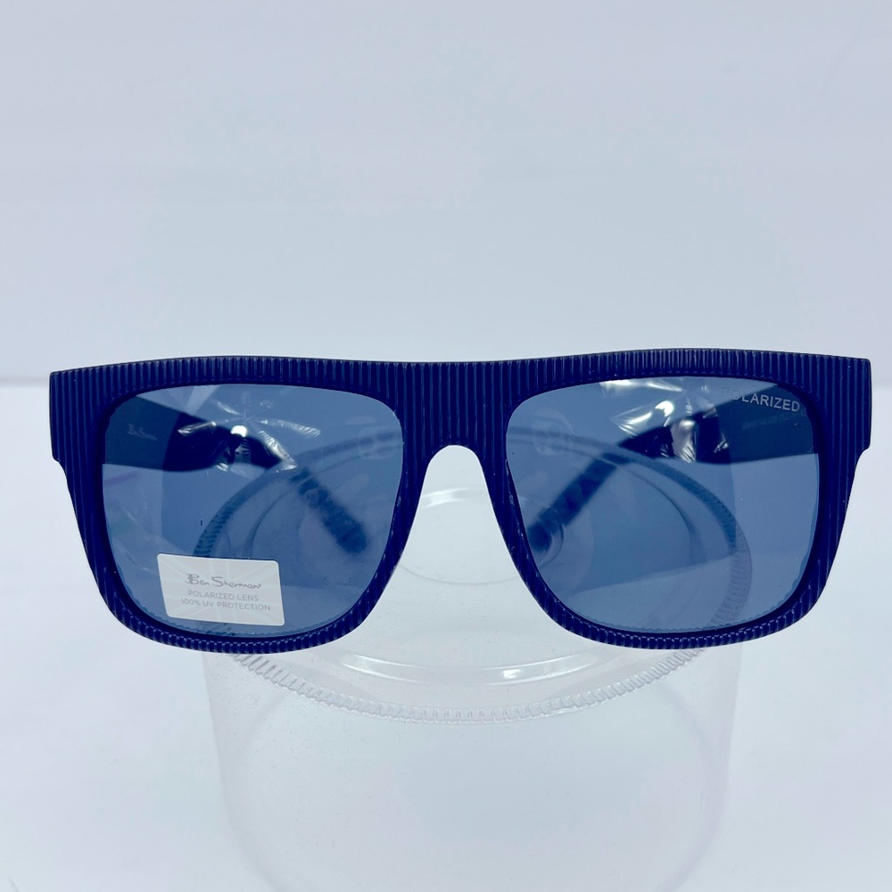 BEN SHERMAN, UNISEX POLARIZED NAVY FRAME WITH BLUE LENSES, 100% UV PROTECTION